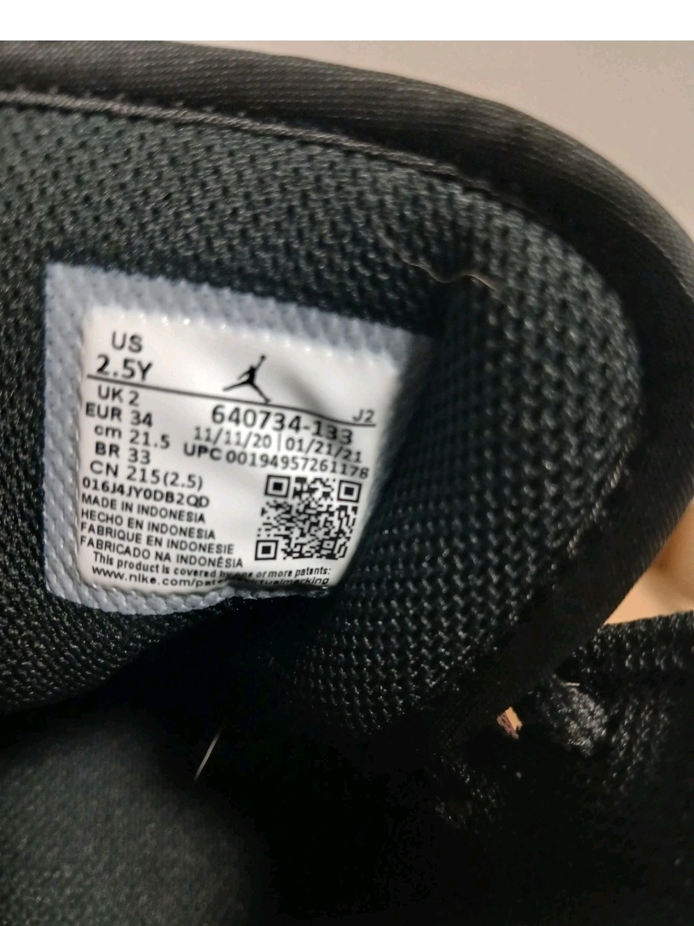 Jordan Kids' Black Athletic Sneakers - Youth 2.5Y